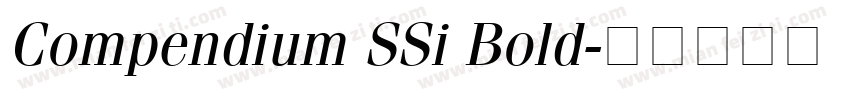 Compendium SSi Bold字体转换